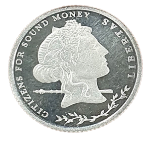 Citizens for sound money silver coin